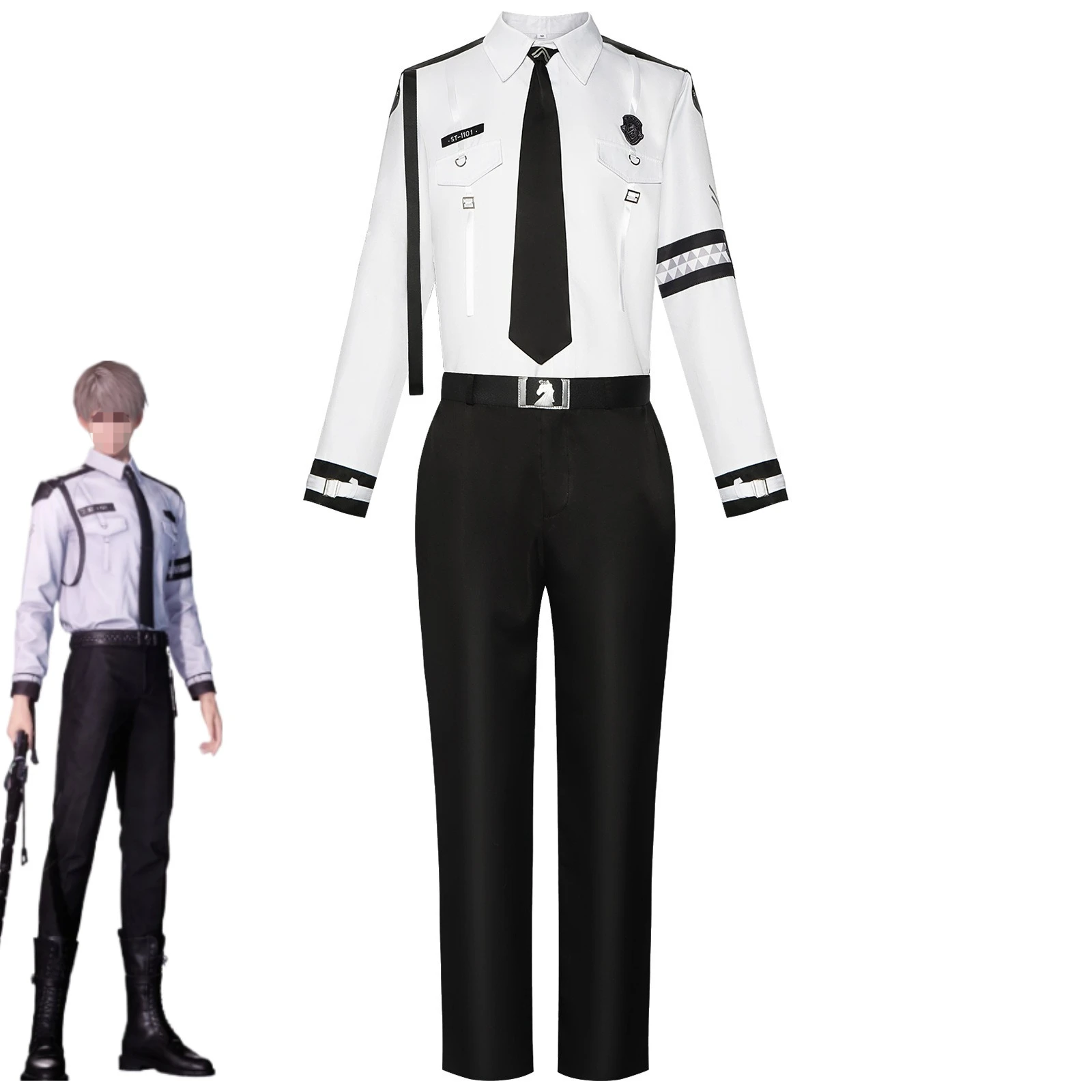 

Halloween SWAT Cosplay Costume Anime Tactical Uniform Outfit Lianyu Shenkong Inspired Roleplay 2D Game Inspired Outfit
