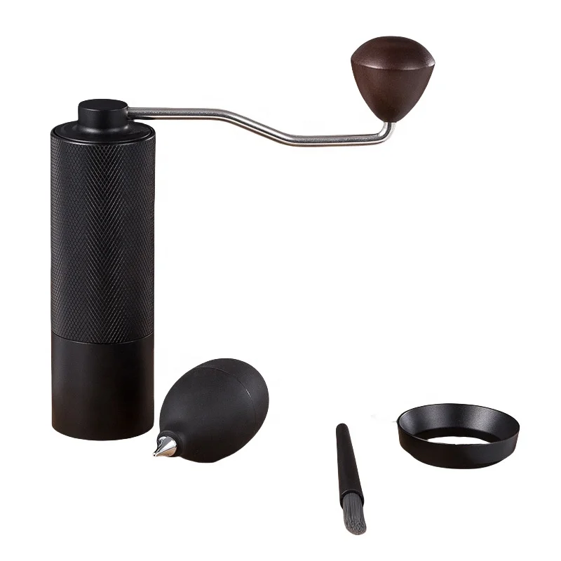 4-in-1 Stainless Steel Manual Coffee Grinder Set, Adjustable Grind, Includes Cleaning Brush, Air Blower And So On