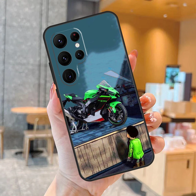 Funda de teléfono con pantalla para motocicletas Samsung Galaxy S25 S24 S23 S22 S20 S21 Ultra S9 S10 Plus S25 FE