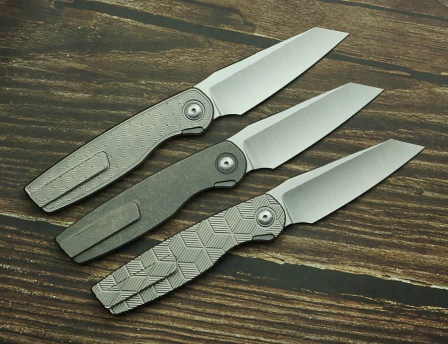 2025 جديد براون اللحاء XL سكين للفرد الحقيقي M390 الصلب سبائك التيتانيوم مقبض في الهواء الطلق التخييم بقاء جيب EDC أداة #3