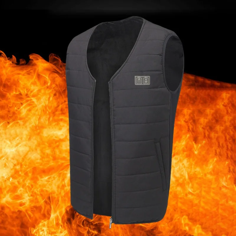 3/9/12 Places Heated Electric Heating Vest Women Men USB Thermal Warm Hunting Skiing Coat Winter Body Warmer Clothing 발열조끼