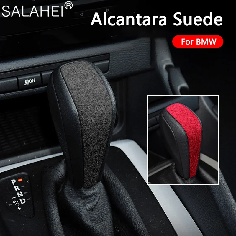 

Alcantara Car Styling Gear Shift Knob Headle Cover For BMW 1 3 Series X1 E90 E92 E93 E87 Gearbox Handbrak Sticker Accessories