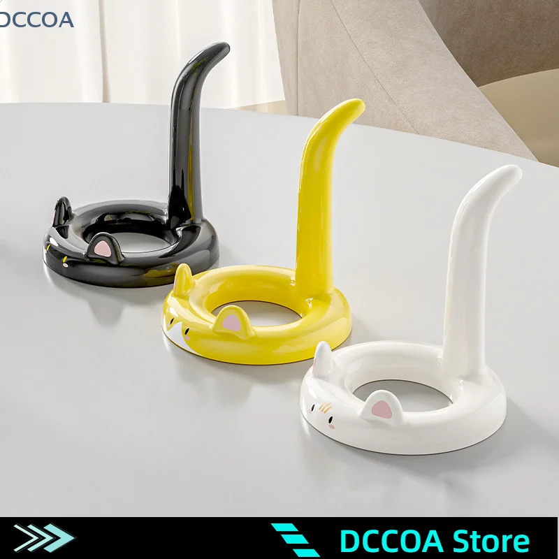 

2/5/10 шт., держатель для телефона с изображением кота, настольный аксессуар для мобильного телефона с рисунком котенка, универсальный кронштейн для мобильного телефона