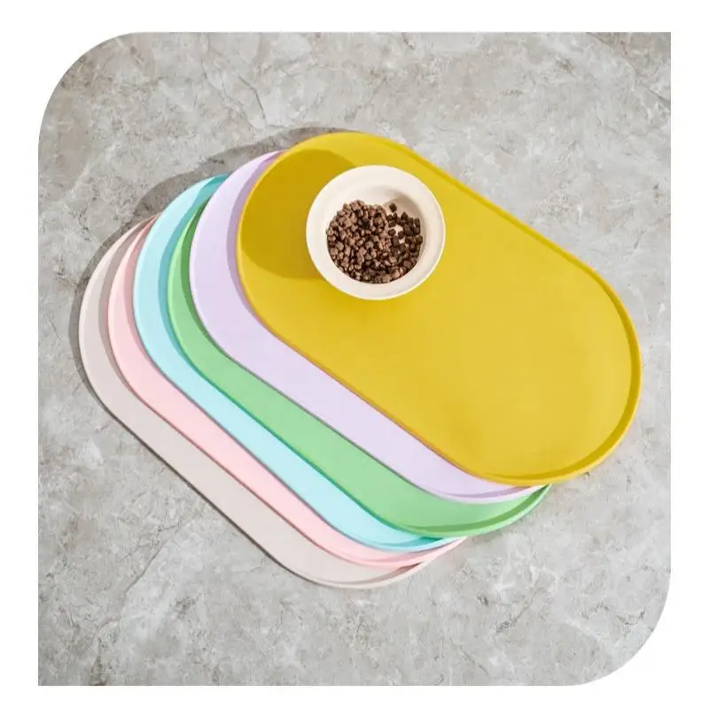 Hot Sale Pet Food Mat Compatible With Cat/Dog Bowls Multipet Households Cat Feeding Mat With Non-Slip Waterproof Design
