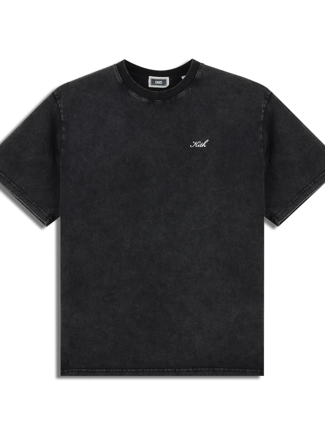 Retro Washed Distressed KITH logoTee Loose Fit Unisex Short Sleeve T-Shirt Cotton Youth Fashion Casual Summer Wear