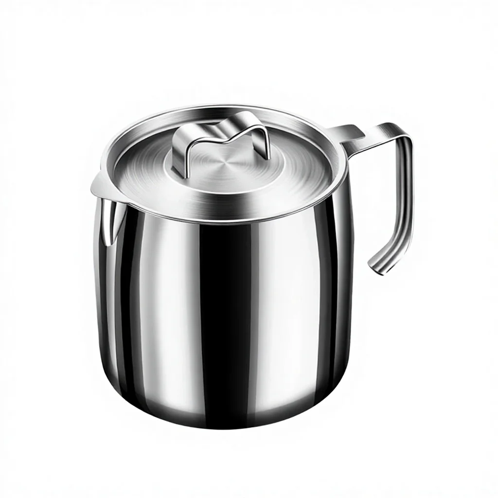 Stainless Steel Travel Kitchen Pot for Coffee Water Bacon Grease Metal Filter Strainer for Oil Grease for Home or Office Use