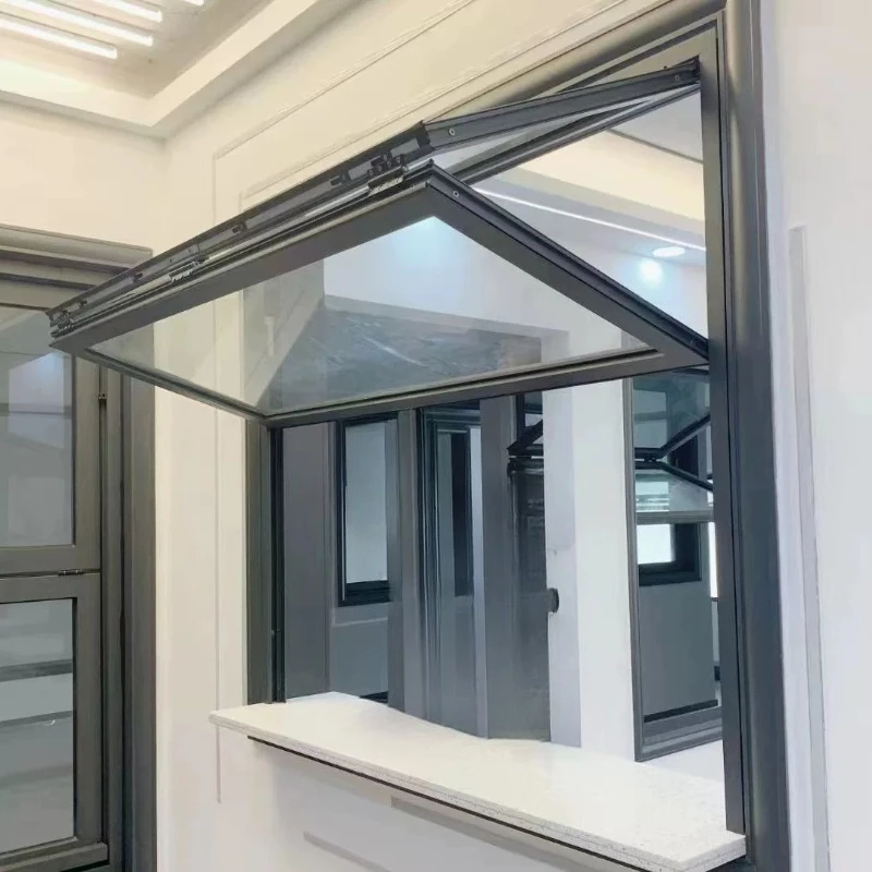 Folding up and down lift window Customized aluminum alloy material Easy to pull random hover window