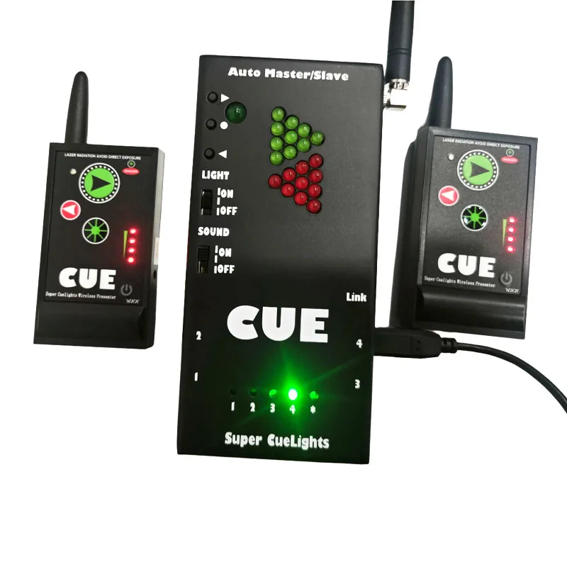 New Power Point Perfect Cue (Cue Commander) Super Cuelight presenter remote PPT switcher. Supports towing 4 devices in one go