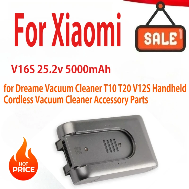 

New Replacement Battery For Xiaomi Dreame Vacuum Cleaner T10 T20 V12S V16S Handheld Cordless Vacuum Cleaner Accessory Parts
