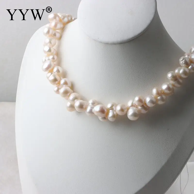 Natural Freshwater Pearls Loose Pearls Beads 9-10mm White Stacked Hole Zucchini Baroque Pearl DIY Material Jewelry Accessories