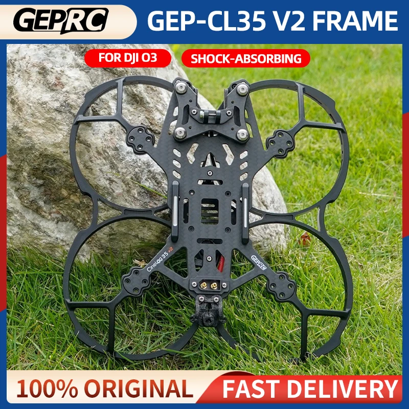 GEPRC GEP-CL35 V2 Drone Frame KIT CineLog35 V2 Carbon Fiber For O3 Air Unit RC FPV Quadcopter Drone Cinewhoop Freestyle Racing