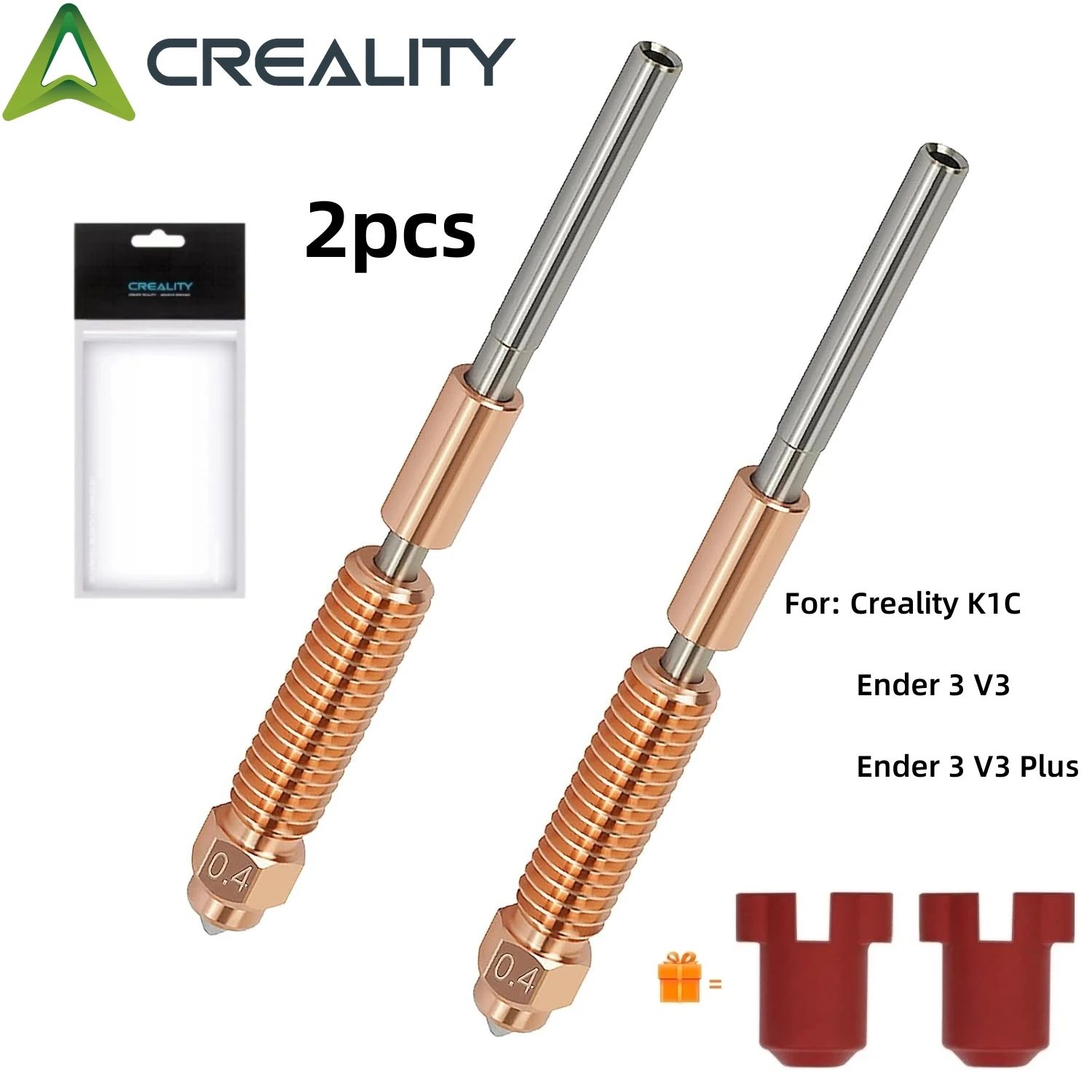 2 szt. Dysza K1C, dysza Unicorn Quick-Swap Ender 3 V3, dysza do drukarek 3D Creality K1C/Ender 3 V3/Ender 3 V3 Plus
