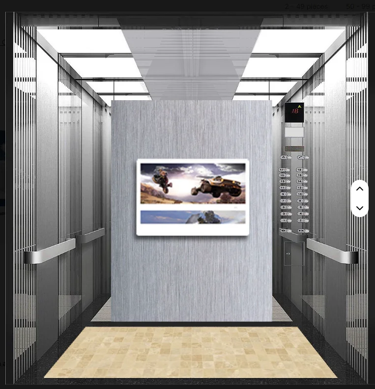 Máquina de publicidade de construção de tela de publicidade de elevador de 21,5 polegadas HD LCD Máquina de publicidade de suspensão de parede
