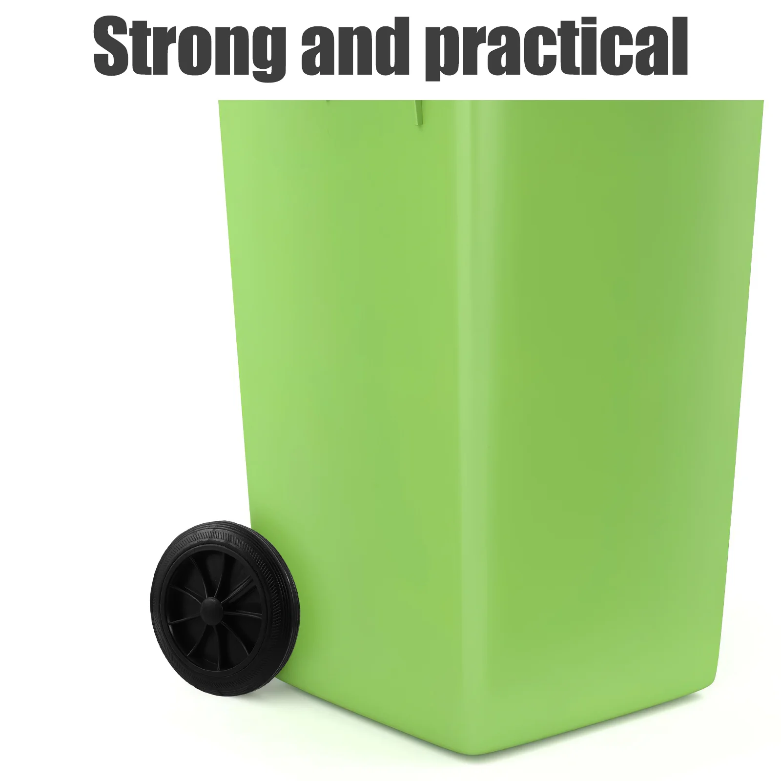 

Garbage Bin Wheel Replacement 240L Outdoor Heavy Duty Trash Can Thickened Rubber Rolling Wheel Waste Container Wheels