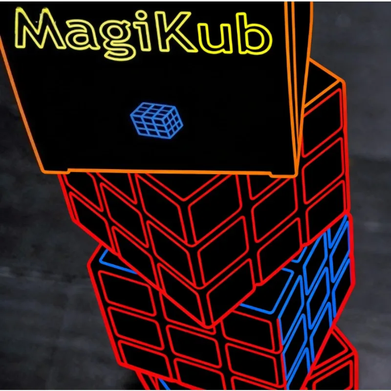 

MAGIKUB от Federico Poeymiro Ментализм Magic Trick Cube с трюком Street и иллюзией крупного пламени, веселый реквизит для фокусника
