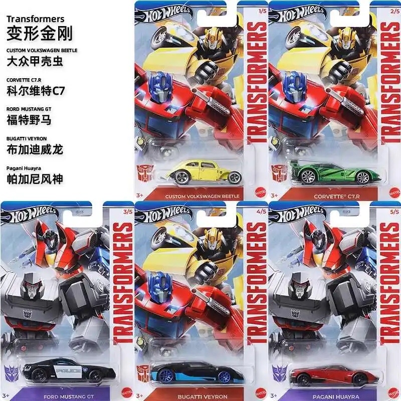 

Hot Wheels Transformers Gdg83 Bumblebee Custom Volkswagen Ford Mustang Pagani Bugatti Veyron1/64 Kong Die Cast Model Car Gifts