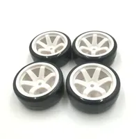 4Pcs Hard Plastic RC Flat Drift Tire Rims for Traxxas HSP Tamiya HPI On-road Car/Wltoys 144001 124018 124019 A959-B