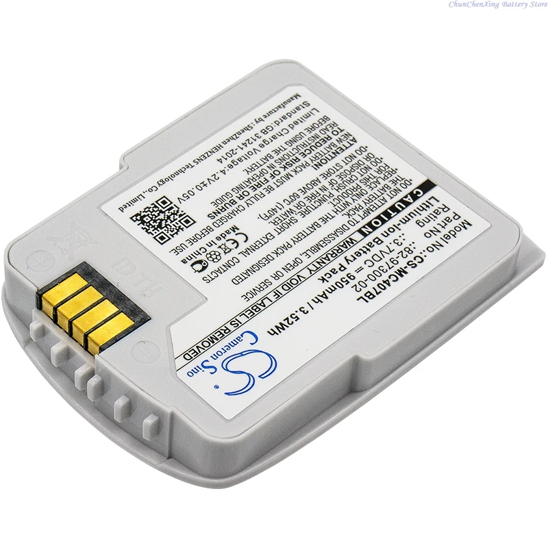 3.7V 950mAh Barcode Scanner Battery BTRY-CS40EAB00-04 82-97300-01 for Motorola CS4070 CS4070-SR
