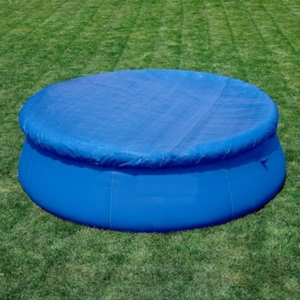 366Cm Round Pool Cover Extra Thick Plastic Weatherproof for Inflatable Frame Swimming Pools Rain Dust Protection Easy Use Pool