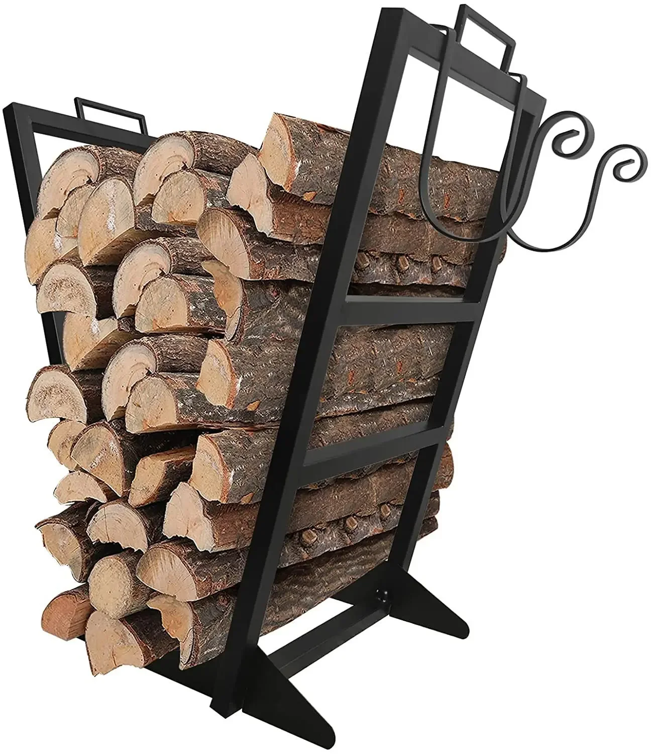 Factory direct supply wrought iron wood storage rack firewood support rack wood stacking rack rack bracket