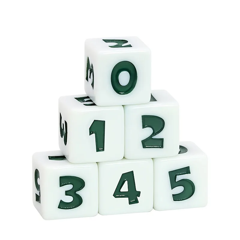 

6Pcs/set 20mm Square Number 0-5 Dice Operation Arithmetic Mathematics Teaching Early Childhood Education