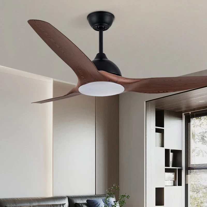 DLMH Nordic LED Fan Light Modern Minimalism Restaurant Living Room Study Ceiling Fan Light Remote Electric Fan Light