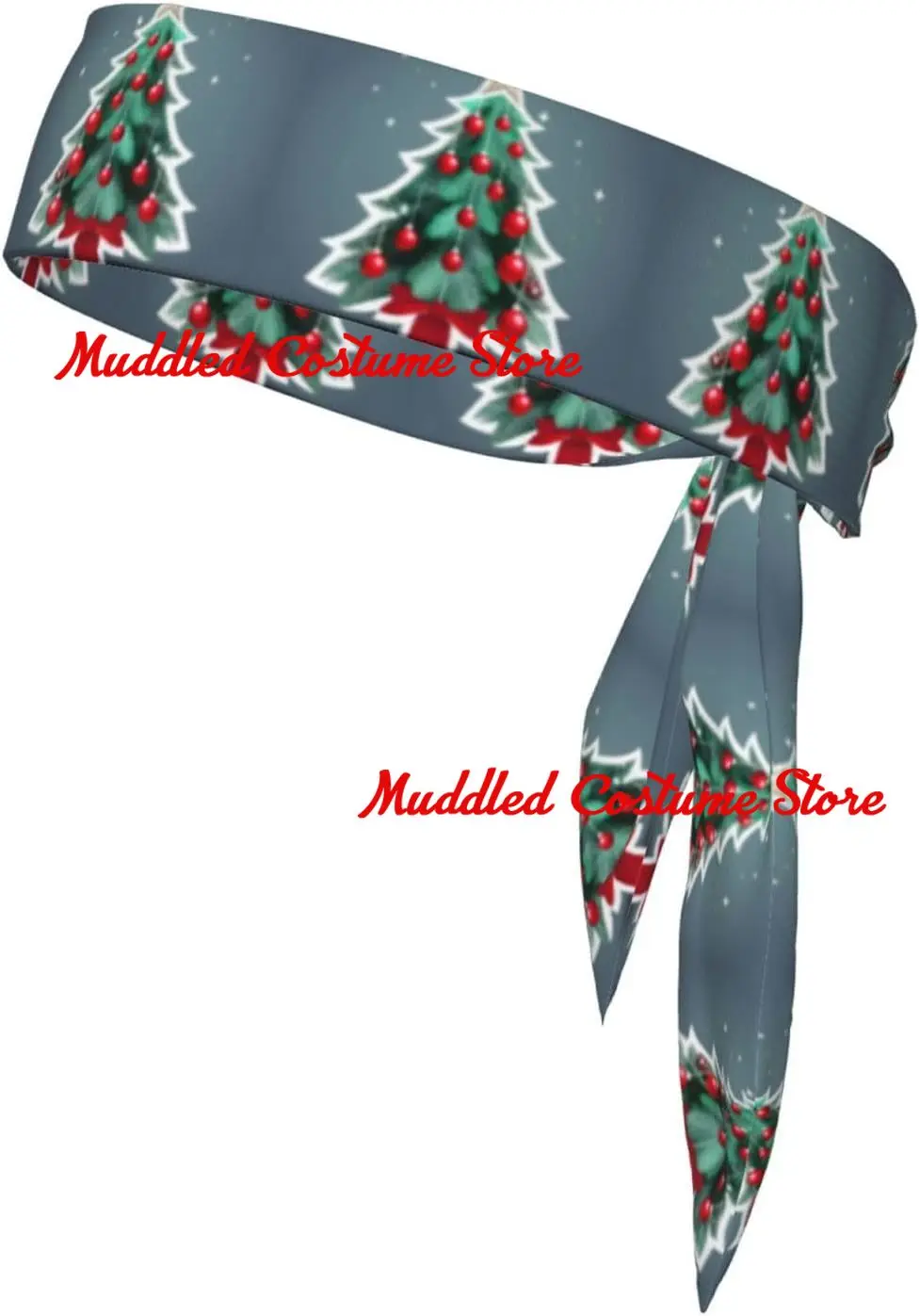 

Рождественская елка и красный шар с принтом, двусторонняя спортивная повязка на голову, регулируемая спортивная повязка на голову