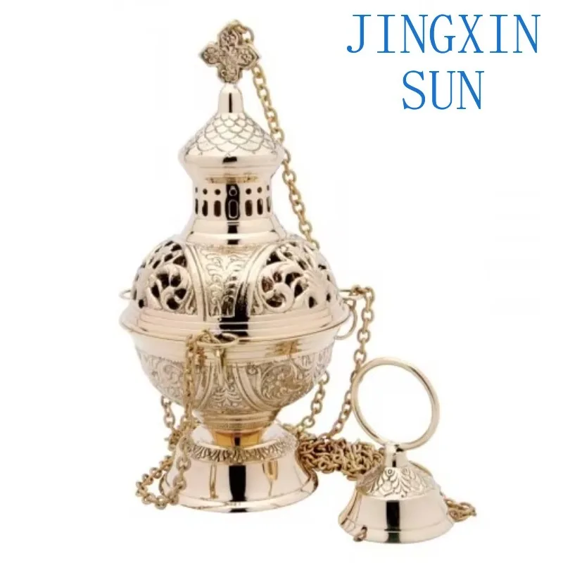 Trend incense burner decorative gold incense unique  antique  golden round
