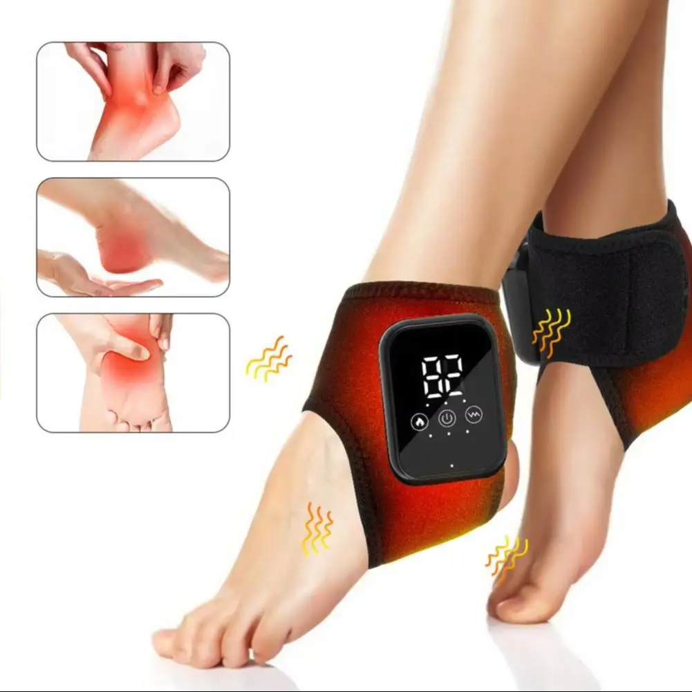 

1/2Pcs Plantar Fasciitis Relief Foot Brace Electric Foot Massager with Smart Timer Achilles Tendonitis Pain Relief Ankle Heating