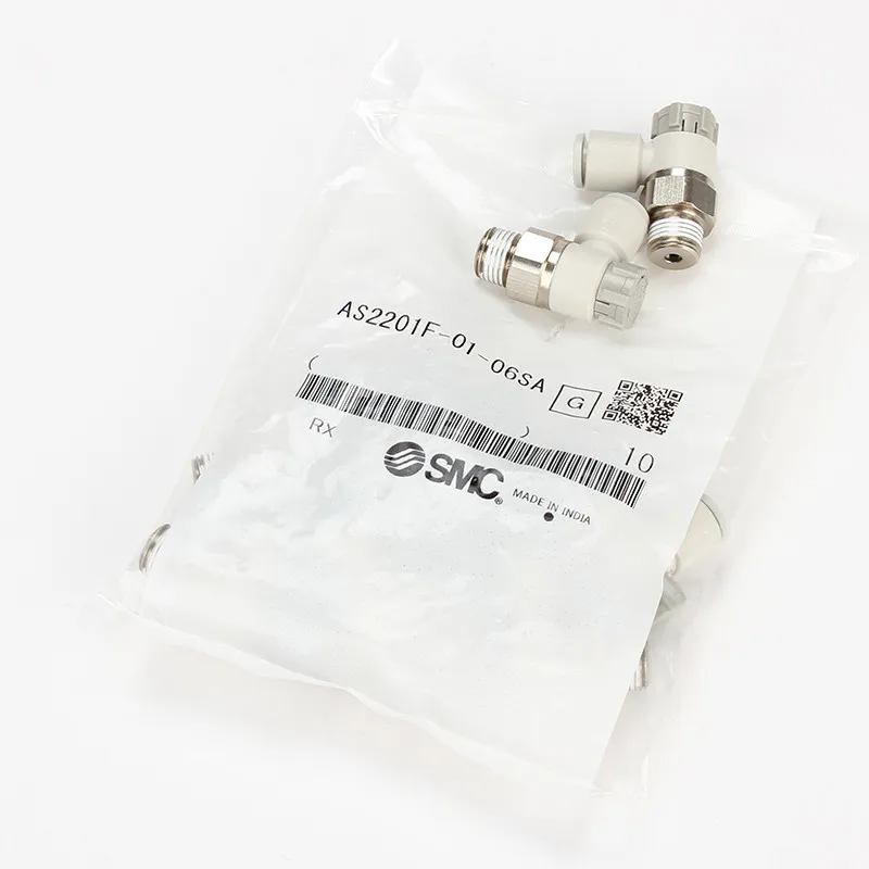 SMC pneumatic connector AS1201F-M5-04A/06A AS2201F-01/02-06/08SA speed control valve AS