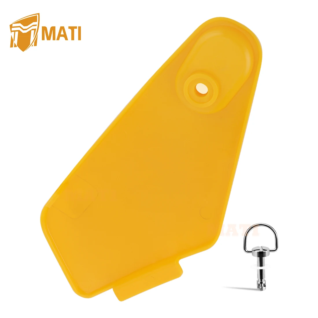 M MATI Storage Box Cover Yellow & Stud Lock Pin Kit for Honda Rancher 350 TRX350 2004 2005 2006 83670-HN5-M40ZC 17225-KN5-671