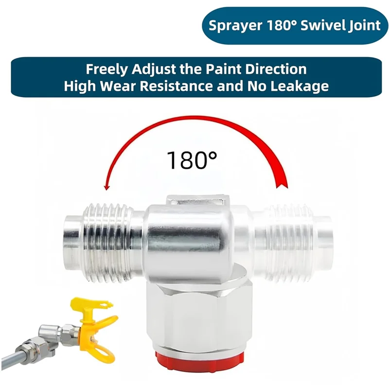 ABBO-Spritzpistolen-Drehgelenk 7/8 Zoll Airless-Farbe 235486 180-Grad-Drehung für 235486 7/8 Zoll Gewinde