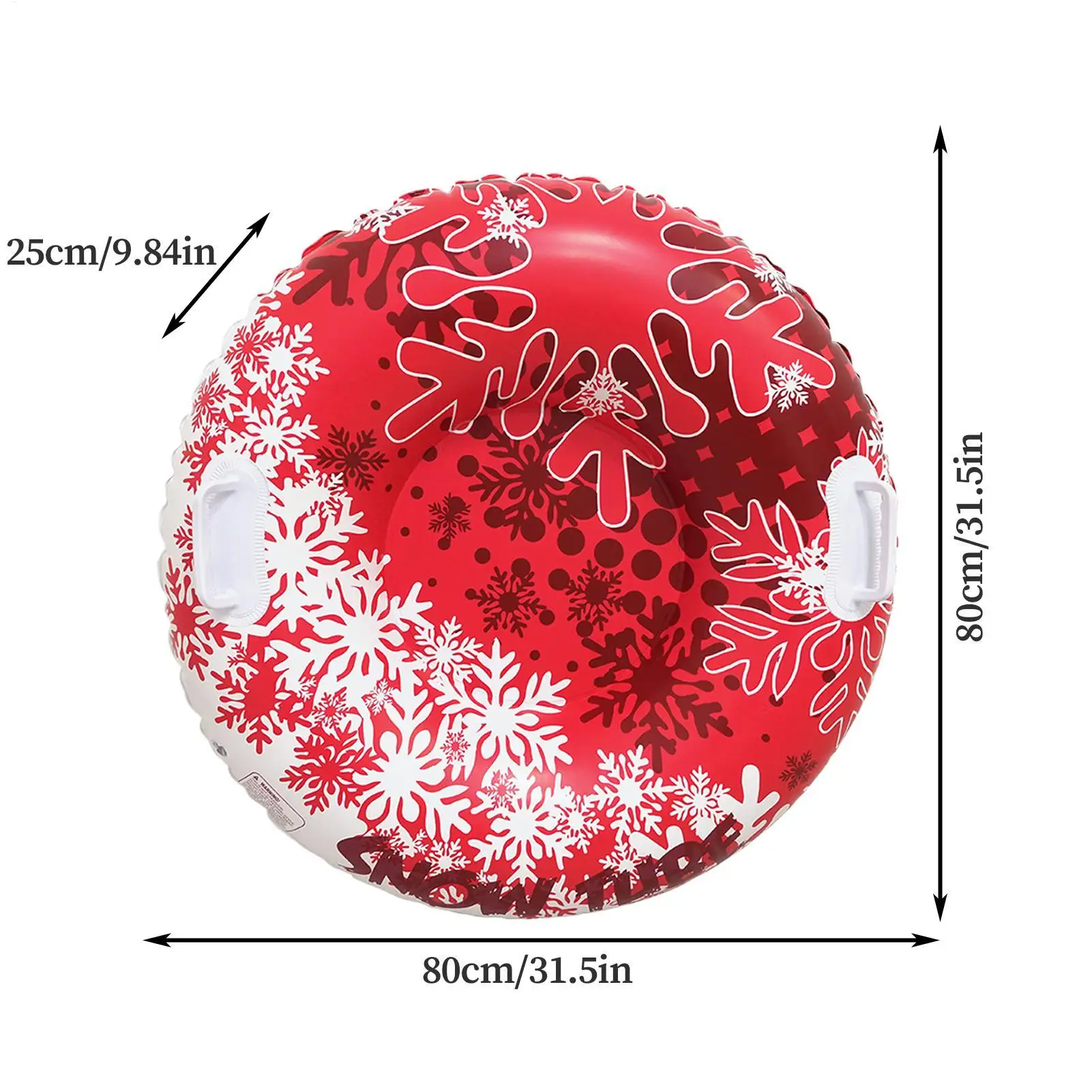 Heavy Duty Inflatable Snow Tube With Handles Winter Adventure Toys Parks Backyards Beaches Christmas Sports Rescue Activity