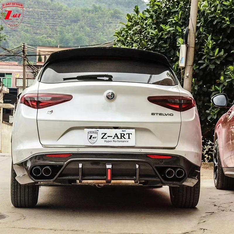 

Carbon Fiber Rear Diffuser for Stelvio Carbon Fiber Rear Lip for Alfa Romeo Stelvio Carbon Fiber Rear Chin 2017-2021