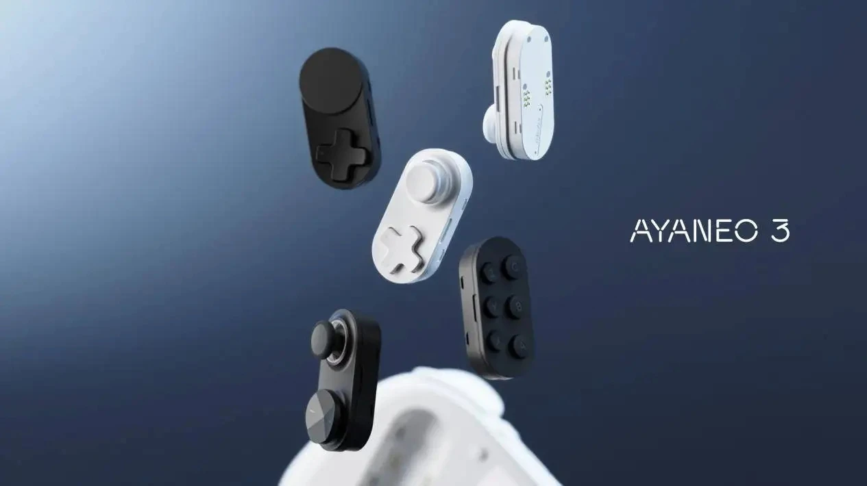 2025 New AYANEO 3 Modular Controller Kit with Thin Film Micro Switches, Hall Effect Joystick, 6-Key Fighting Mode, and Free Deta