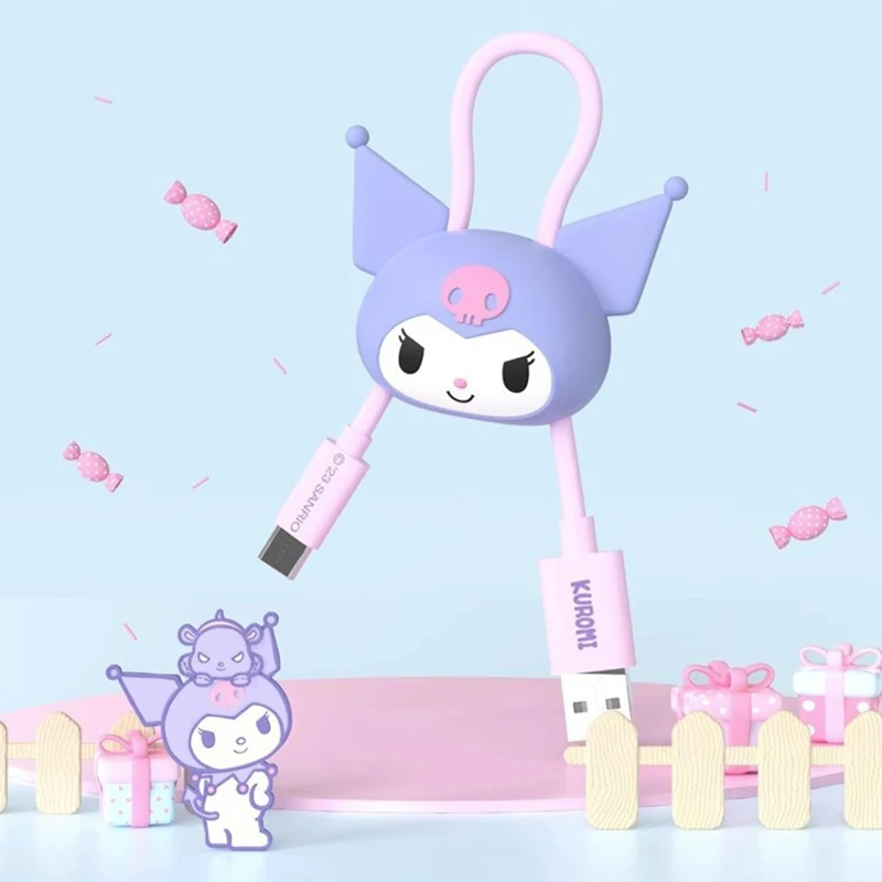 

Sanrio Cinnamoroll Type C кабель для быстрой зарядки Kuromi USB шнур понравился молния мультфильм для Huawei Iphone Xiaomi линия передачи данных подарок