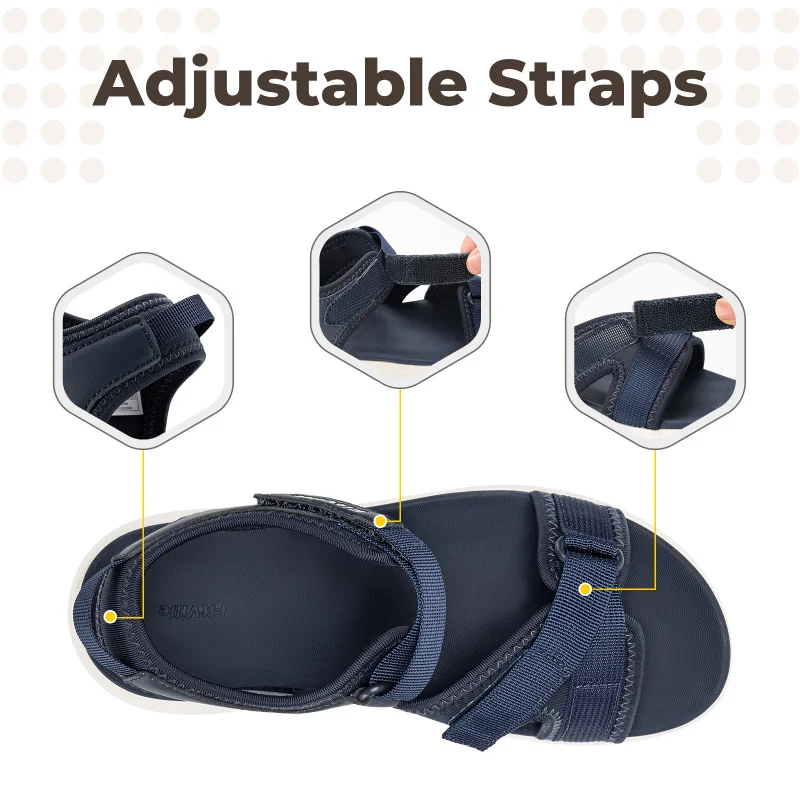 FitVille Wide Women'S Summer Walking Sandals Platform Sandals For Women With Adjustable Closures With Arch Support & Cushioning