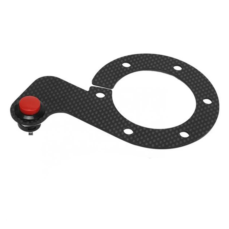 Steering Wheel Horn Button, Carbon Fiber External Horn Button 6 Bolts Steering Wheel For MOMO OMP Nardi S-Parco (Single)