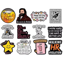 Cute Book Quote Soft Enamel Pin Women Men Briefcase Badges Lapel Pins for Backpack Brooch for Clothes Fashion Accessories