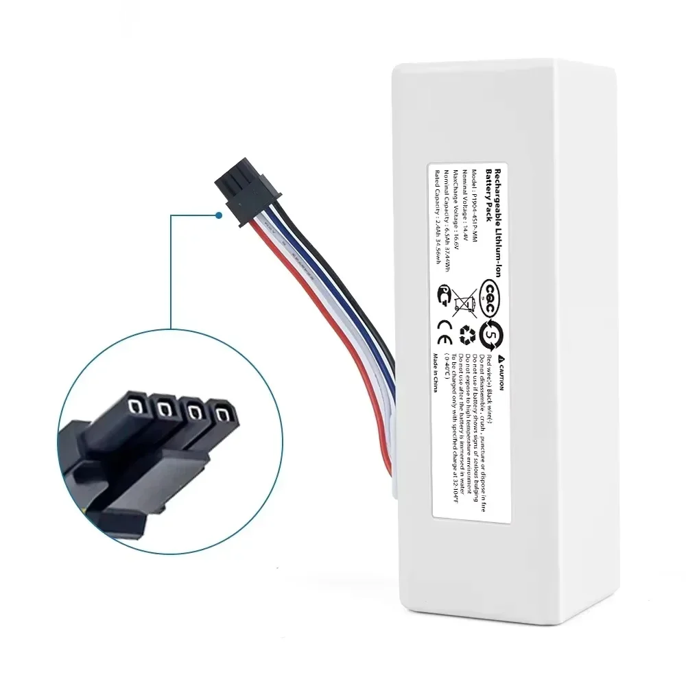 New 14.4V 6800mAh P1904-4S2P-MM Battery – for Xiaomi Mijia 1C STYTJ01ZHM Robot Vacuum Mop Durable Reliable Replacement Accessor