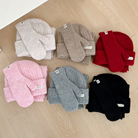 3pcs/set Knitted Ring Scarf Women Wool Hat Winter Warm Scarves Solid Cap Design Soft Cashmere Pashmina Collar Neckerscarf