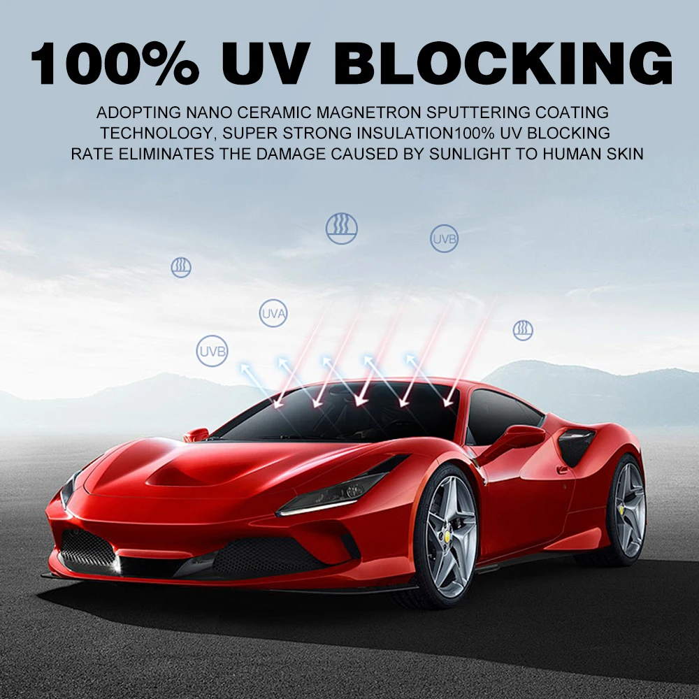 70% Cahaya Biru Terblokir 100% Terisolasi UV! Film Jendela Anti Silau, Anti Kabut, Bebas Fluoresensi, Blokir IR Lebih dari 90%, Terbuat dari Bahan PET