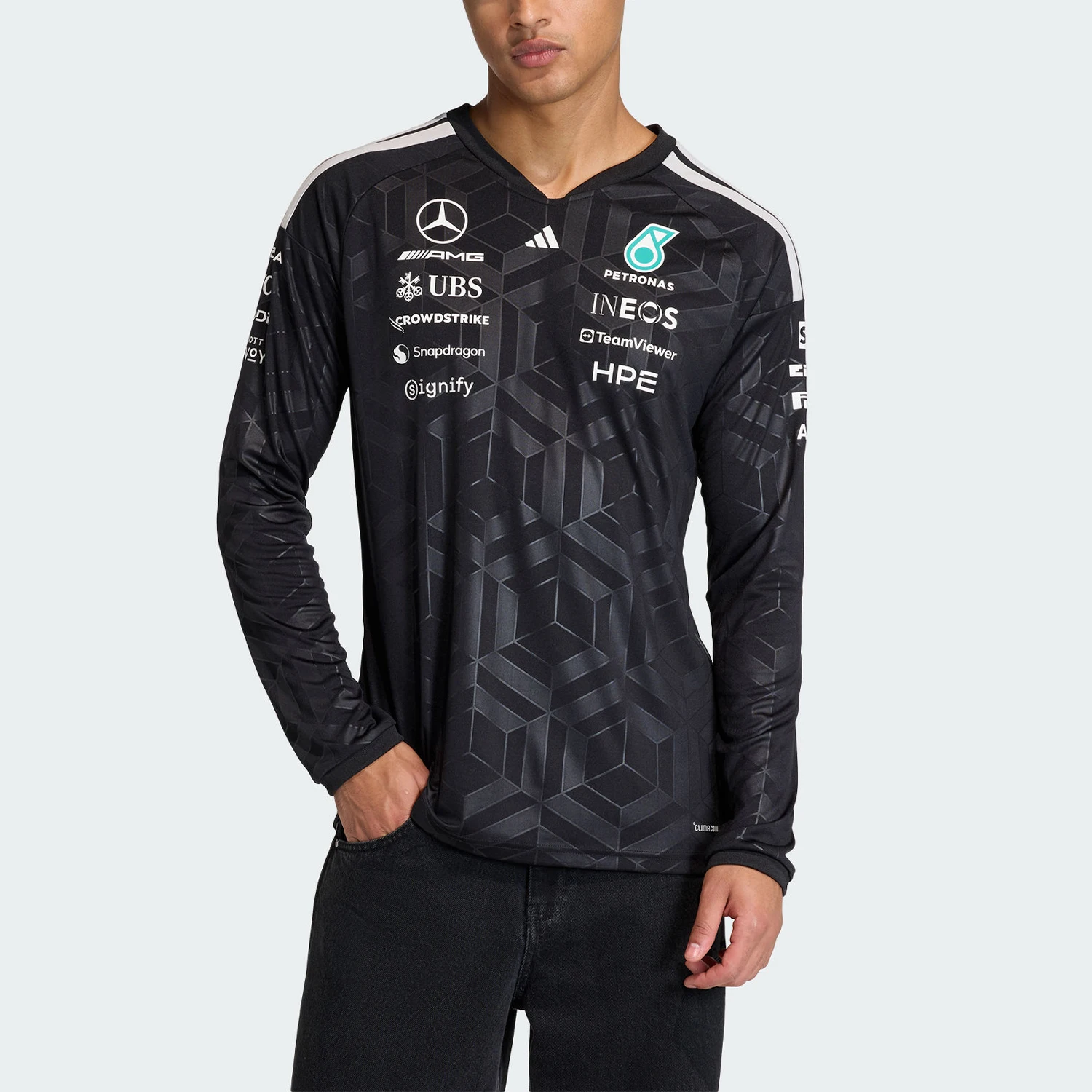 Adidas Authentic Spring Autumn Men's Sports Slim Fit Skin-Friendly Training Long Sleeve T-Shirt KF0148