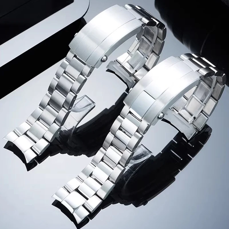 Stainless steel arc mouth watch strap 22MM for Breitling stainless steel watchband Super Ocean Avenger A173 series men's  belt