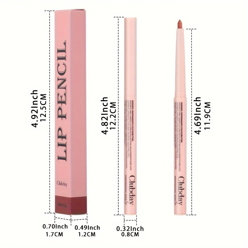 6 Colors Lip Liner Pencil Matte Waterproof Non-Stick Cup Lipstick Long Lasting Sexy Red Brown Lip Liner Makeup Lip Contouring