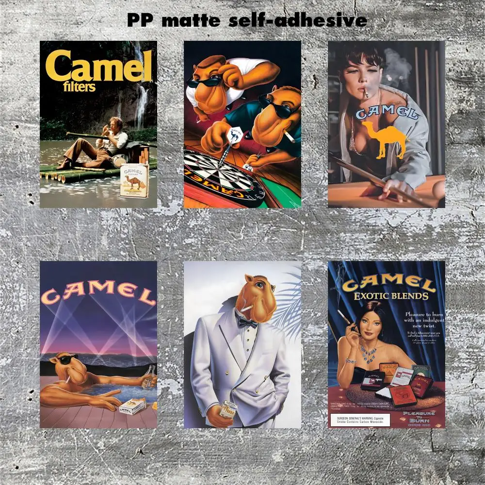 Camel Cigarettes Fashion Poster Frameless poster pp Matte adhesive paper for Living room hallway bedroom