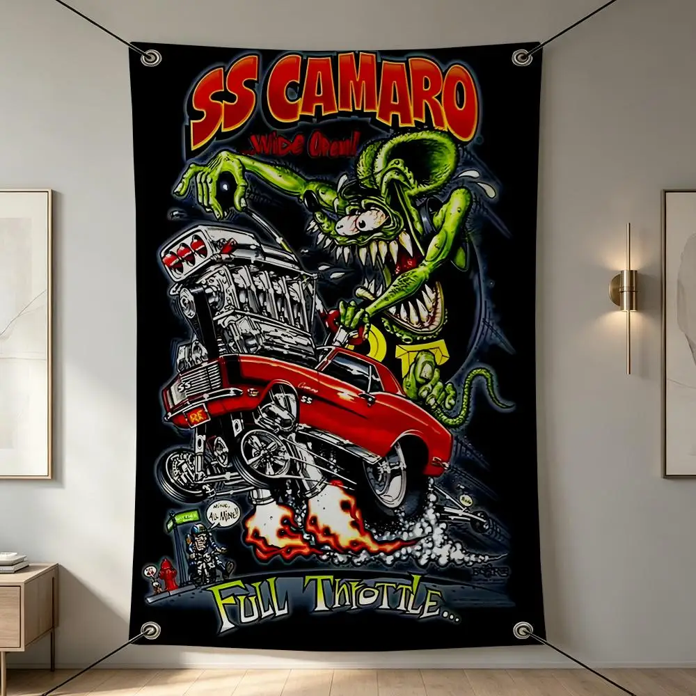 Art R-Rat Fink Flags, Outdoor Decorations, Music Bars, Home Interiors, Patio and Garden Decorations