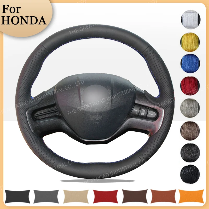 Custom Car Steering Braid Wheel Cover for Honda Civic Civic 8 2006 2007 2008 (2-Spoke)  Auto interior