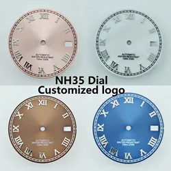 NH35 dial Roman numerals dial custom logo watch dial 28.5mm men's watch dial suitable for NH35 movement watch accessories