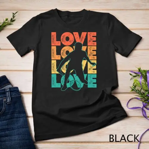 

Retro I Love Badminton Theme Graphic Design Unisex T-shirt